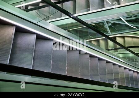 escalators, Germany Stock Photo
