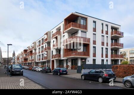 apartment building Pandion Fine on Josefine-Clouth street in the Clouth quarter in the district Nippes, Cologne, Germany.   Mehrfamilenhaus Pandion Fi Stock Photo