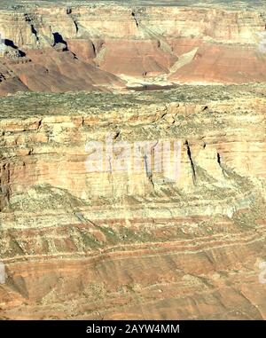 Aerial view of Lake Powell Reservoir in the Glen Canyon National Recreation Area Stock Photo