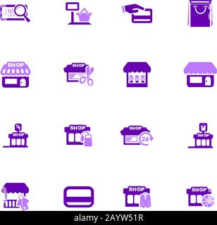 Shop icons set Stock Vector