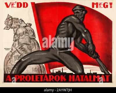 The Power of the Proletariat. Museum: PRIVATE COLLECTION. Author: Ödön Dankó. Stock Photo