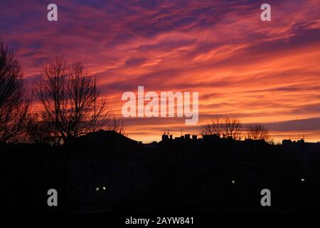 Cracow. Krakow. Poland. Sunrise over Kazimierz,  former Jewish quarter. Stock Photo