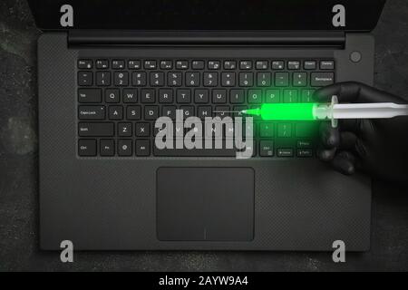 Internet Security Hacker Protection. Business, Technology and Networking Concept. Stock Photo