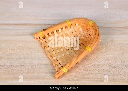Woven items on white background Stock Photo
