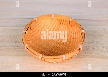 Woven items on white background Stock Photo