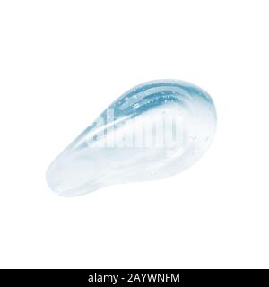 Gel smudge with bubbles isolated on white background Stock Photo