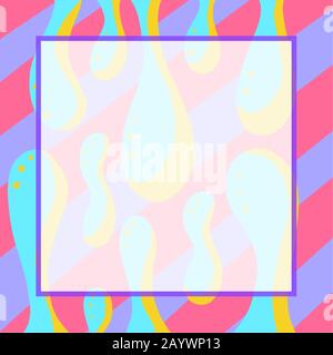 Creative Doodle Hipster Border Pattern Illustration Vectors of Blobs and Circles Stock Vector