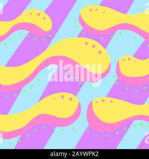 Creative Doodle Hipster Border Pattern Illustration Vectors of Blobs and Circles Stock Vector