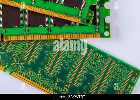 RAM cards computer system, main stick of memory Stock Photo