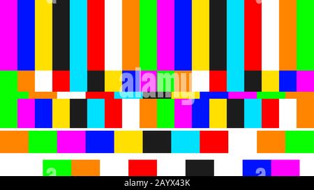Glitch background, noise effect, color abstract stripes, vector texture Stock Vector