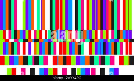 Glitch background, noise effect, color abstract stripes, vector texture Stock Vector