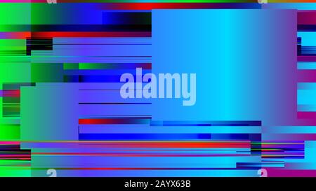 Speed blue pattern, color glitch texture, vector dynamic horizontal print Stock Vector