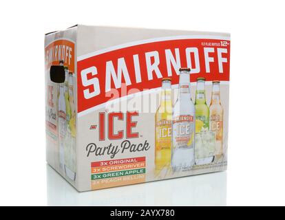 IRVINE, CA - JANUARY 4, 2018: Smirnoff Ice Party Pack. The Original Premium Flavored Malt Beverage with a delightfully crisp, citrus taste. Stock Photo