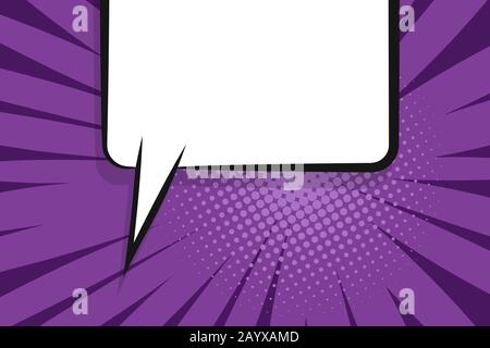 Comic text empty speech bubble banner pop art Stock Vector