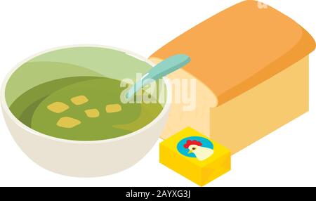 Homemade food icon, isometric style Stock Vector