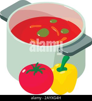 Vegetable food icon, isometric style Stock Vector