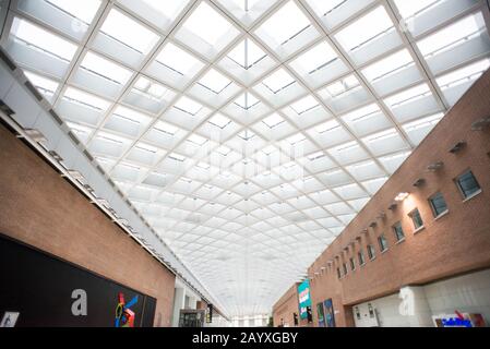 Venice, Italy- May 15, 2019: Interior of Marco Polo Airport in Venice. Airport Hall of Departures. Stock Photo