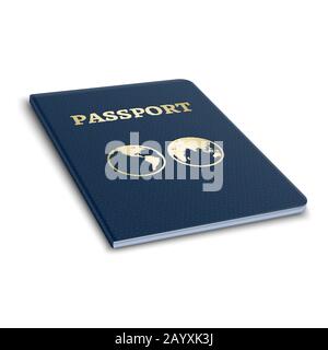 Vector international passport. 3D illustration. National passport and official document passport Stock Vector