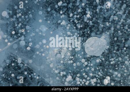 Winter captures light on Lake Baikal Stock Photo