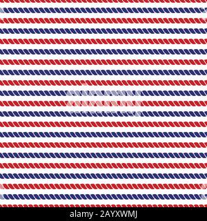 Striped navy and red ropes bright seamless background. Striped navy and ...