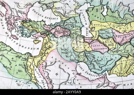 1808 Wilkinson Map Decem Millium Graecorum Ancient Hellenististic Greece Turkey Pergamon Stock Photo