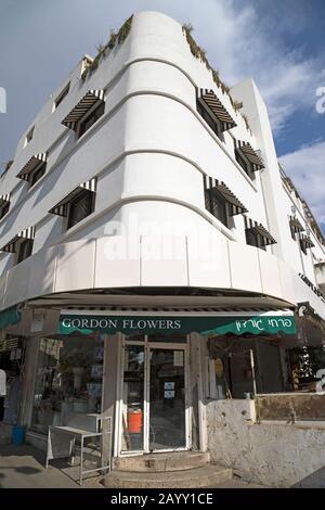 Bauhaus building on Ben Yehuda Street in Tel Aviv, Israel Stock Photo