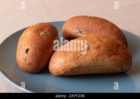 samoon bread on a plate. samoon is mainly eaten in iraq and other arab countries Stock Photo