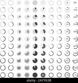 Loading, preloaders vector icons. Indicator loading for web design, illustration elements for loading and charging Stock Vector