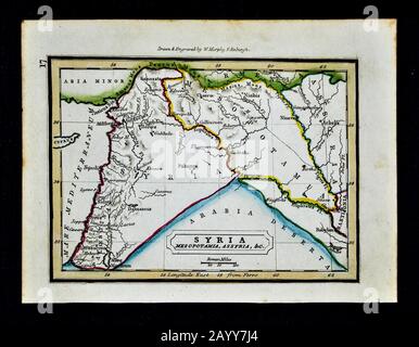 Map of Mesopotamia, Babylon, Syria and Assyria from late 18th century Stock Photo - Alamy