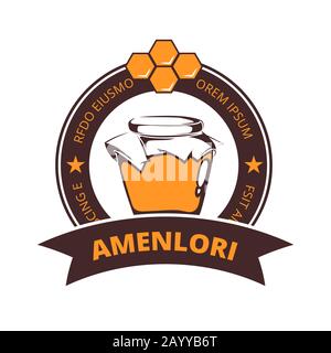 Beekeeper, honey vector logo, badge. Vintage sign for farm illustration Stock Vector