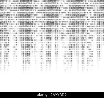 Virtual computer binary code abstract background. Continuous cryptogram code, illustration of program in binary code. Vector illustration Stock Vector