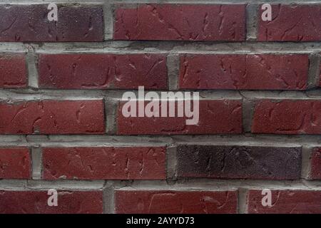 Dark Red Brick Wall Background Stock Photo