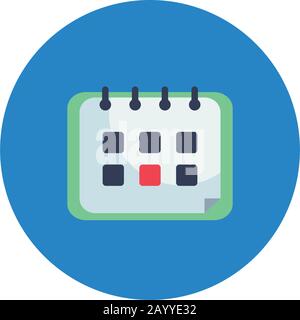 calendar reminder block and flat style Stock Vector Image & Art - Alamy