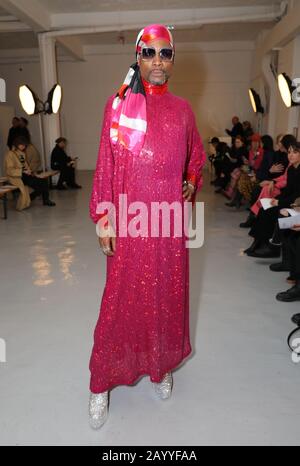 Billy Porter on the front row during the Ashish show at London Fashion Week February 2020 show at The Mess Hall in London. PA Photo. Picture date: Monday February 17, 2020. Photo credit should read: Isabel Infantes/PA Wire Stock Photo