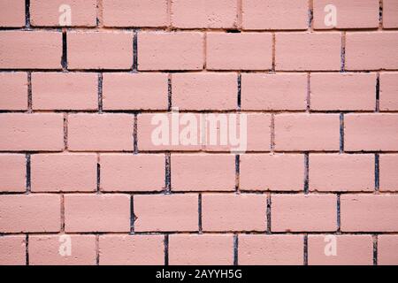Brick wall as a texture in light beige tone. Close up. Stock Photo