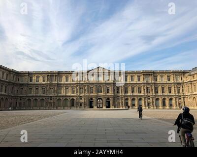Paris, France - 05.24.2019: Outside of the famous Louvre Museum. Stock Photo