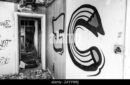 Old farm buildings, Wynyard, Teesside Stock Photo