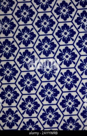 Blue and white flowers pattern macro background fifty megapixels Stock Photo