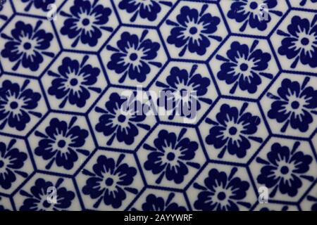 Blue and white flowers pattern macro background fifty megapixels Stock Photo