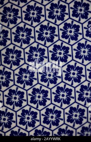 Blue and white flowers pattern macro background fifty megapixels Stock Photo
