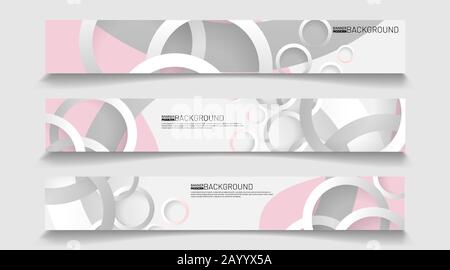 Collection of rectangular banners. Abstract vector background for your design Stock Vector