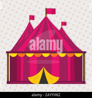 circus tent isolated vector illustration Stock Vector
