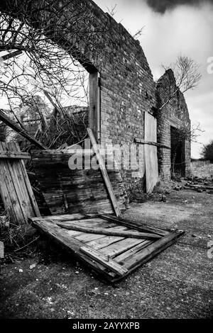 Old farm buildings, Wynyard, Teesside Stock Photo