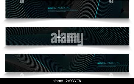 Collection of rectangular banners. Abstract vector background for your design Stock Vector