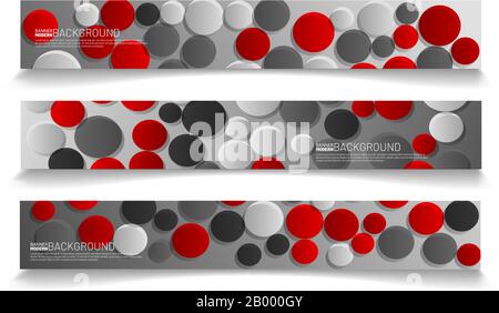 Collection of rectangular banners. Abstract vector background for your design Stock Vector