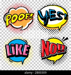 Expression words design for four word illustration Stock Vector