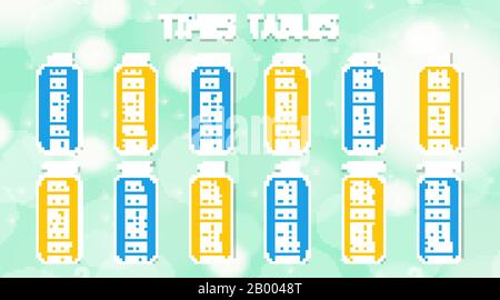 Times tables chart on blue background illustration Stock Vector