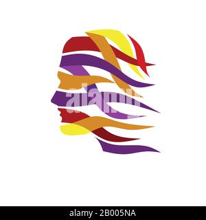 Abstract color Human Head Vector, Colorful Creative Mind Logo Stock Vector