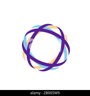 abstract technology circle curve color orbit vector Stock Vector