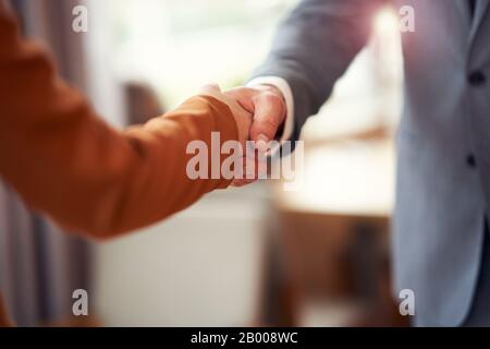 Business people Having Meeting In Cafe Stock Photo